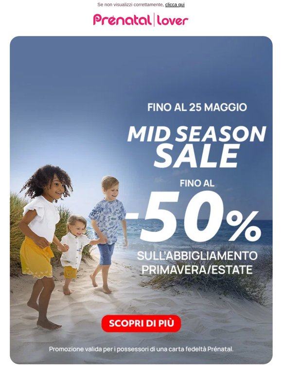 L’estate dei piccoli inizia qui ☀️ Fino al -50% sull'abbigliamento