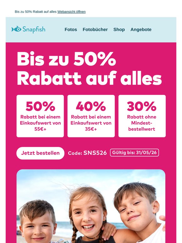 🎉 Das große Event: Bis zu 50 % Rabatt auf alles