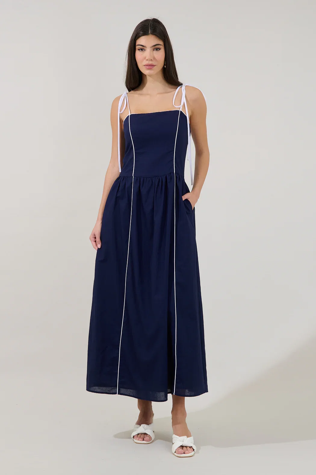 Image of Cristy Contrast Cami Maxi Dress