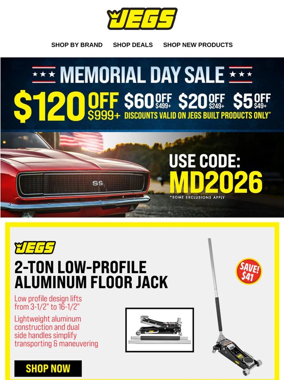 JEGS Memorial Day Deals Are Here!
