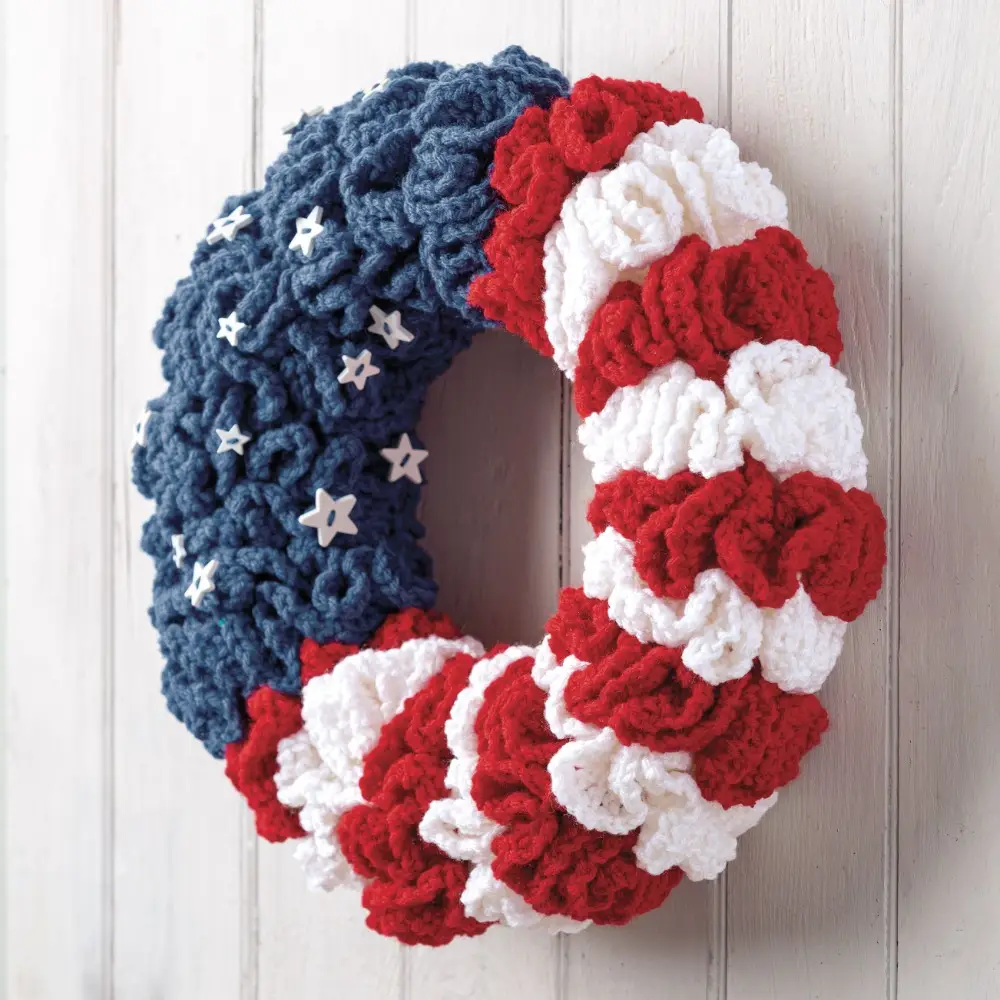 Patriotic Crochet Wreath Kit