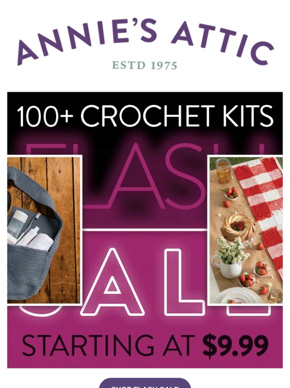 Flash Sale: 100+ Crochet Kits From $9.99!