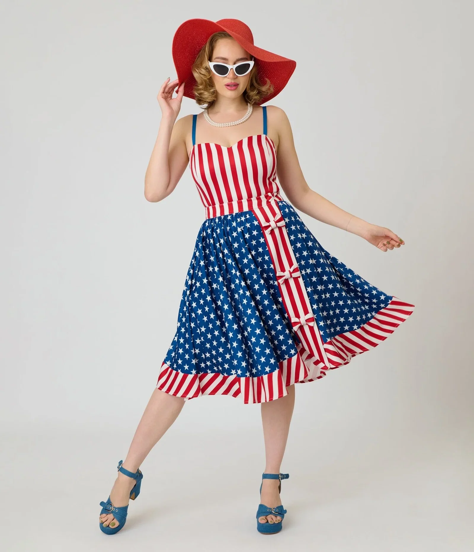Image of Unique Vintage Red & White Stripe Ossining Romper