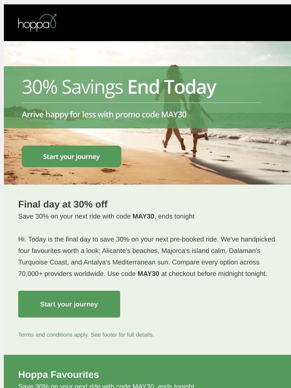 Final day for 30% off Alicante & beyond
