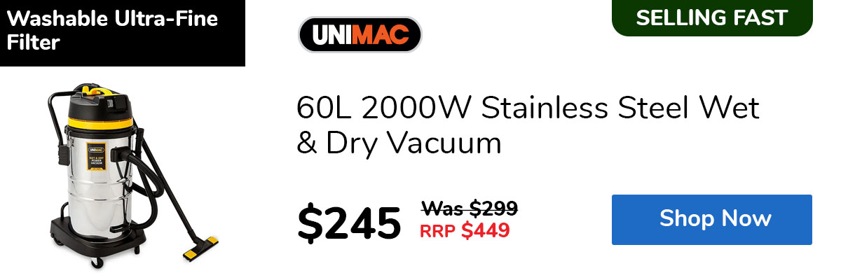 60L 2000W Stainless Steel Wet & Dry Vacuum