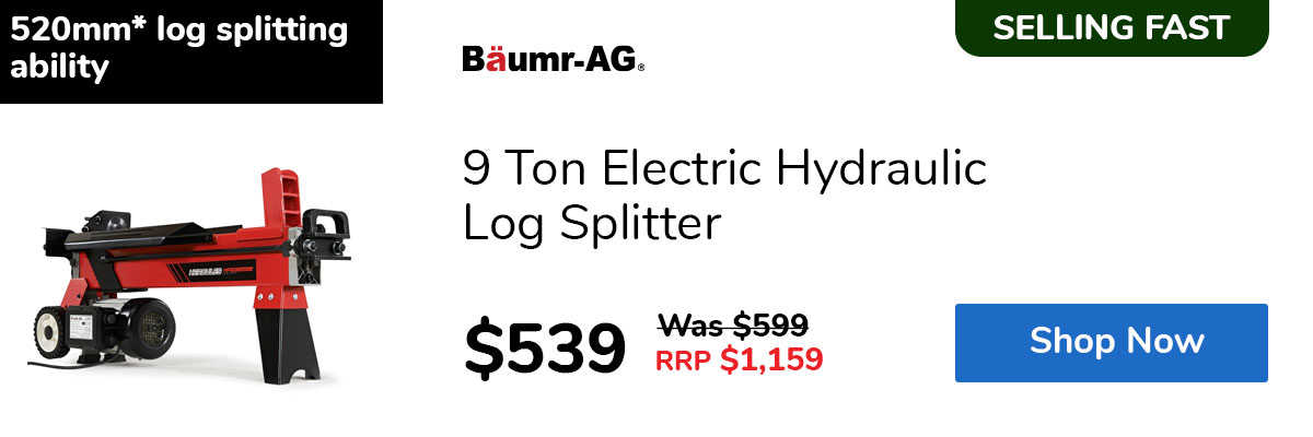 9 Ton Electric Hydraulic Log Splitter