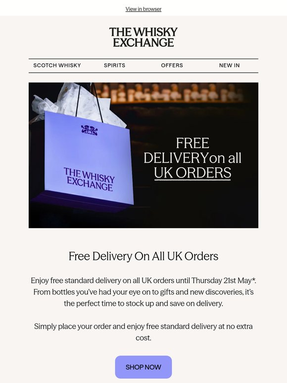 Free Delivery On All UK Orders