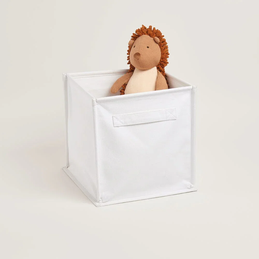 Image of Canvas Storage Cube, White