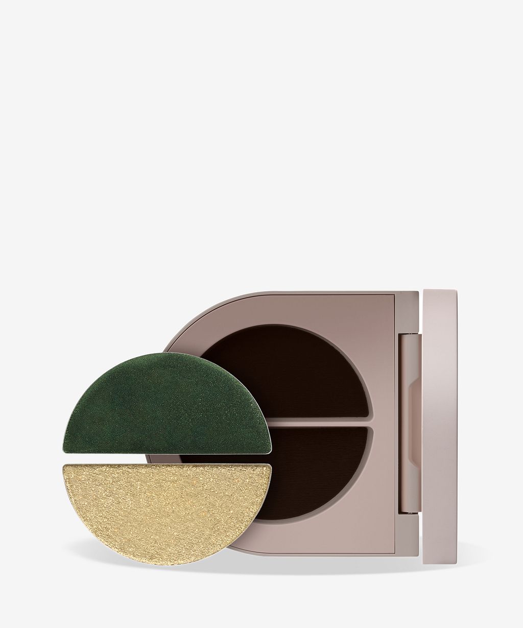 Satin & Shimmer Duet Eyeshadow Satin Olive | Khaki Shimmer