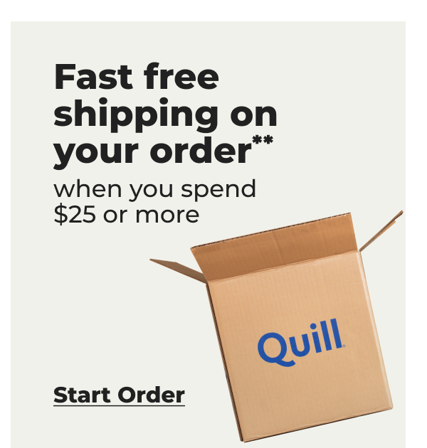 Fast, free shipping on your order** (when you spend $25 or more) - Start Order