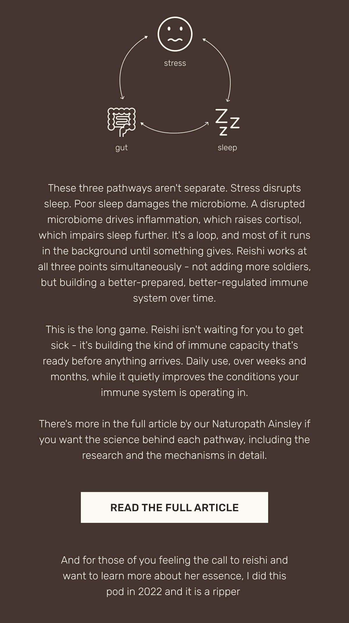 stress, gut, sleep | READ THE FULL ARTICLE 