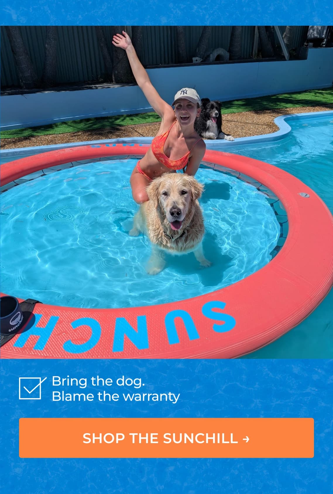 ☑ Bring the dog. Blame the warranty. SHOP THE SUNCHILL →