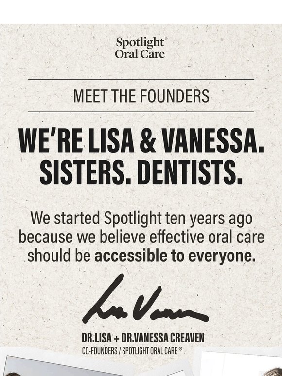 Why we started Spotlight Oral Care