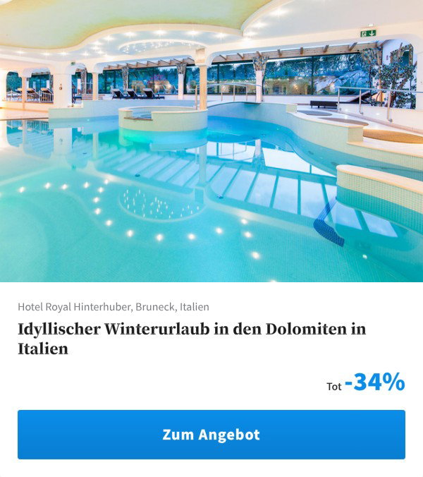 Idyllischer Winterurlaub in den Dolomiten in Italien