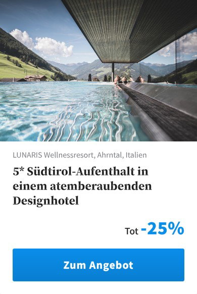 5* Südtirol-Aufenthalt in einem atemberaubenden Designhotel