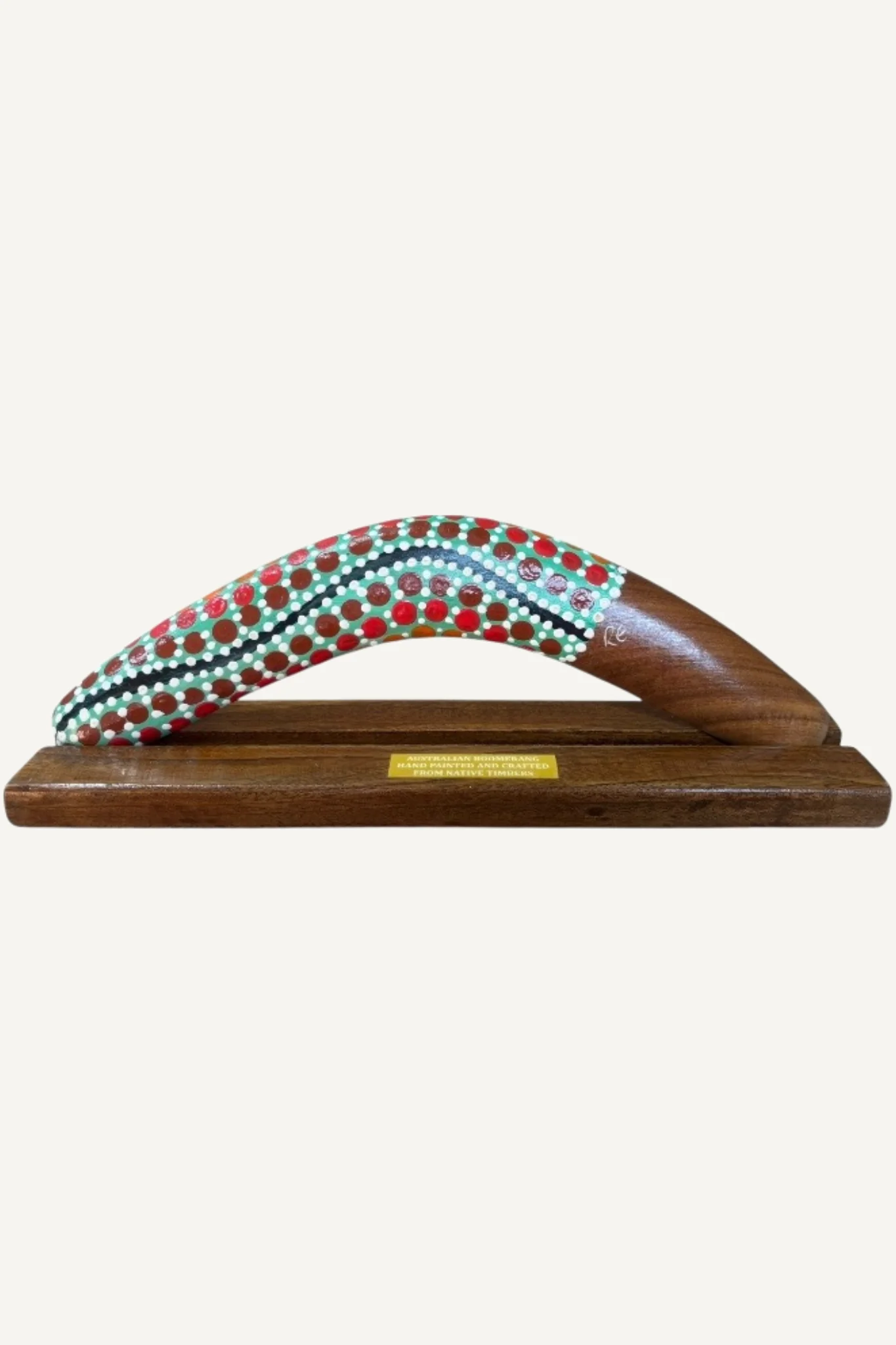 Image of Boxed Dot Boomerang with Stand 12"
