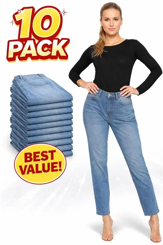 Image of Ladies Slim Fit Denim Jeans - 10/20 Pack