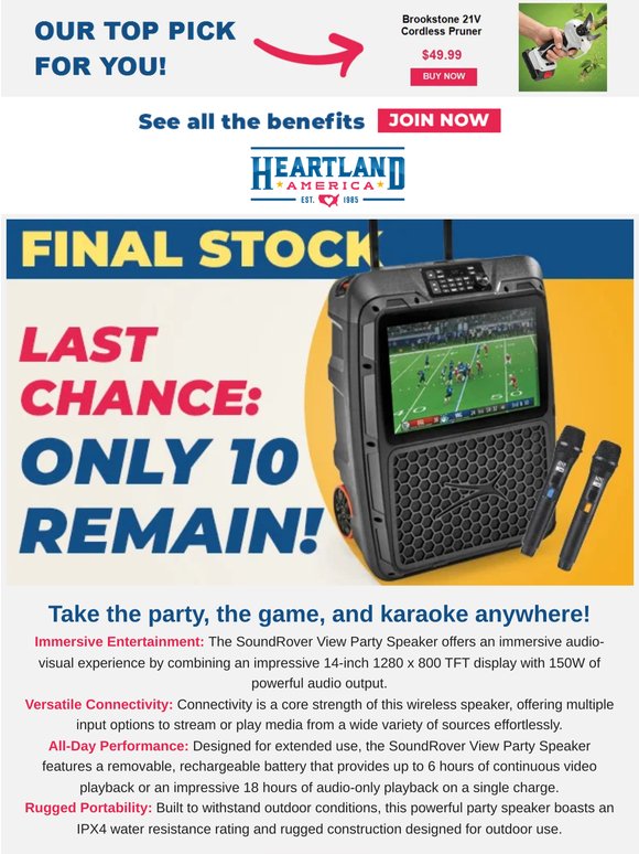 🚨 Last Chance: Final Stock!