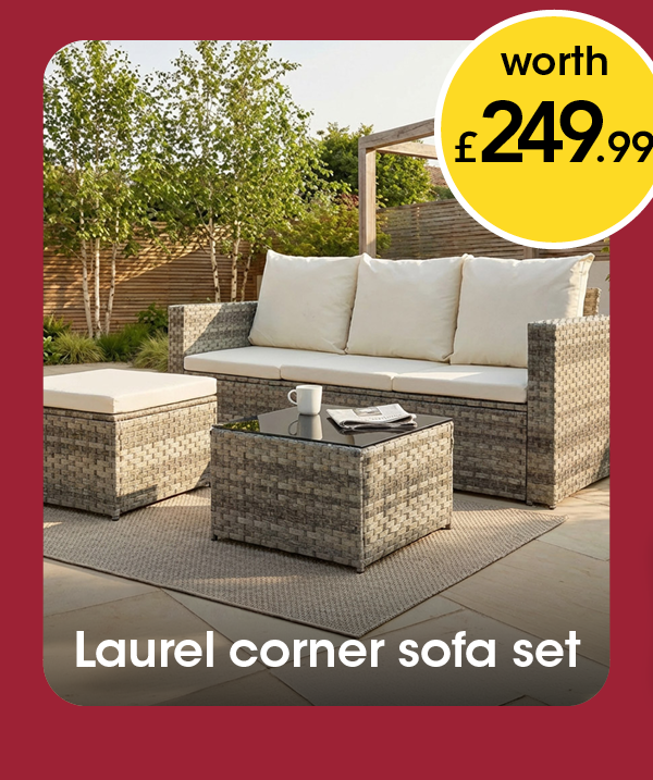 Laurel corner sofa set, worth £249.99
