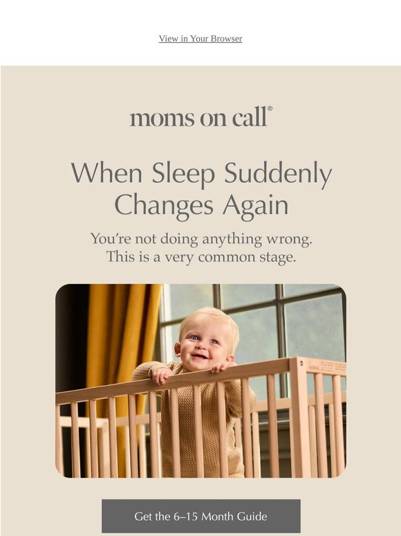 Your baby was sleeping… now they’re not