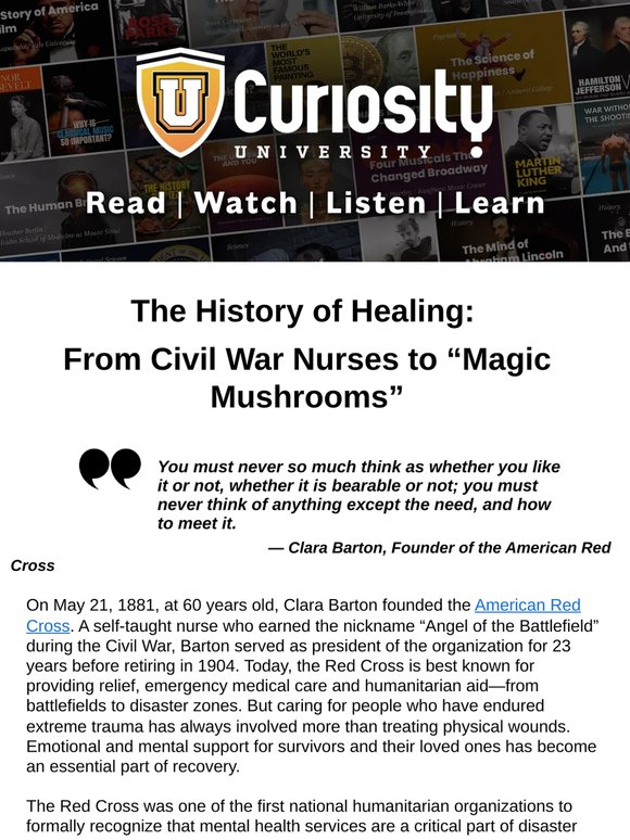 The History of Healing: From Civil War Nurses to “Magic Mushrooms”
