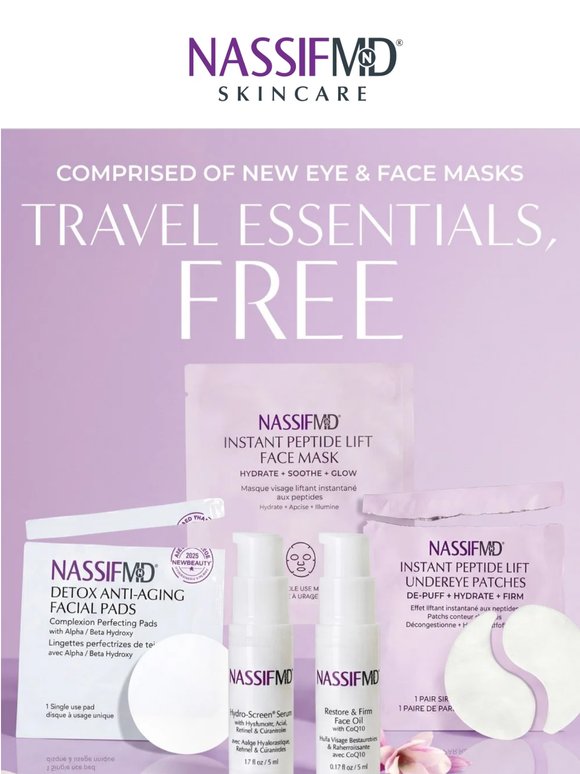 Free travel kit. Free shipping. This coming weekend.