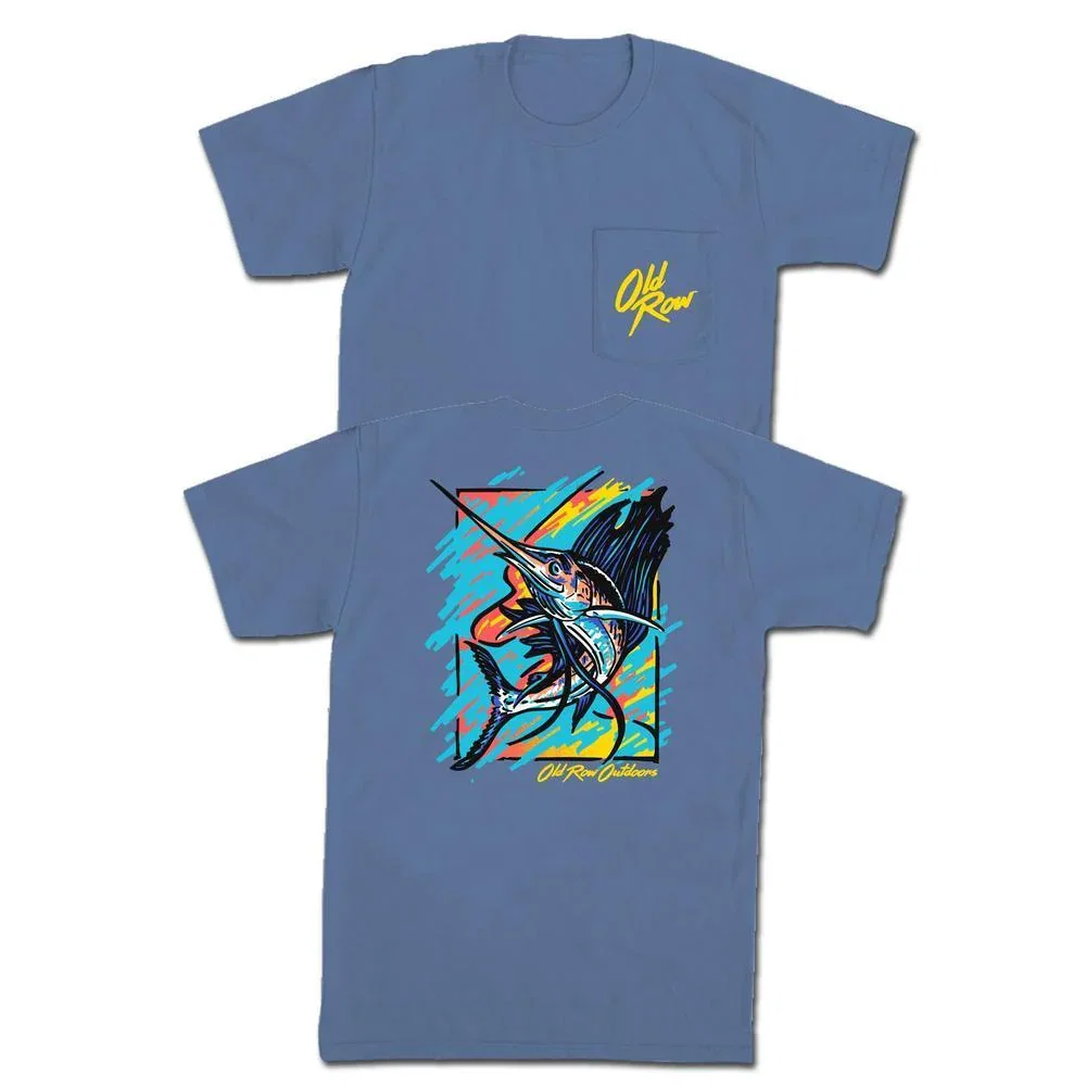 Image of Old Row Outdoors Neon Sailfish Pocket Tee