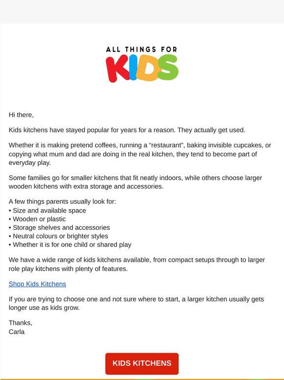 Why kids kitchens are still one of our most popular gifts