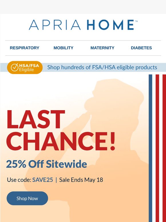 Last Chance! 25% Off Sitewide!