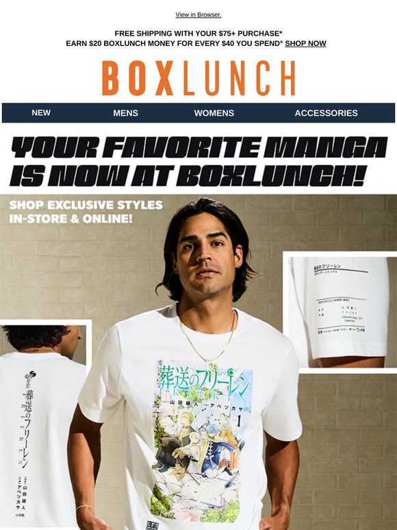 Manga merch you can only get at BoxLunch...