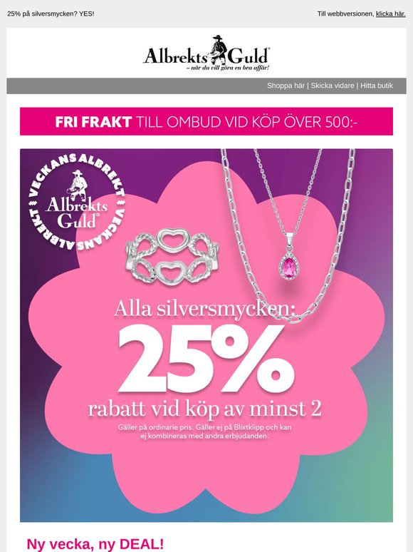 VECKANS ALBREKT: 25% på silversmycken