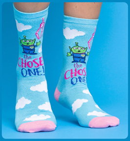 Disney Pixar Toy Story Alien The Chosen One Socks