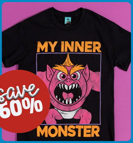 SAVE 60% - Disney The Incredibles Jack Jack My Inner Monster Black T-Shirt