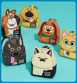 Loungefly Disney Pixar Dogs And Cats Mystery Mini Backpack Keychain Charm