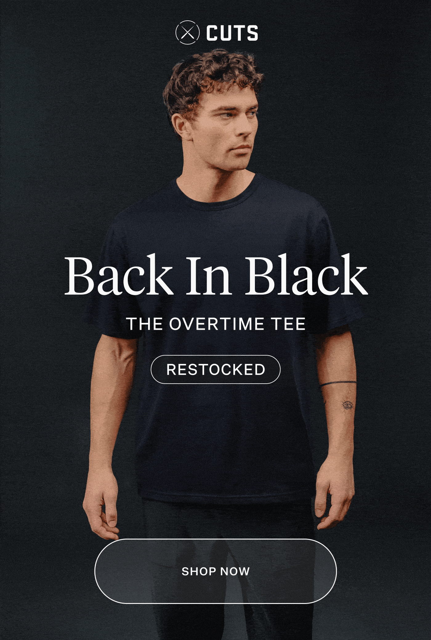 Black Overtime Oversized Tee Back in Stock