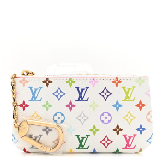 LOUIS VUITTON LV X TM Monogram Multicolor Key Pouch White
