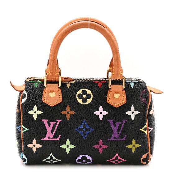 LOUIS VUITTON Monogram Multicolor Mini Sac HL Speedy Black