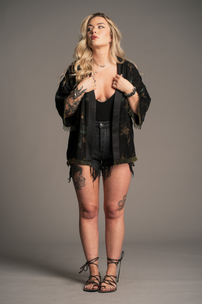 Ophelia Beaded Chiffon Kimono