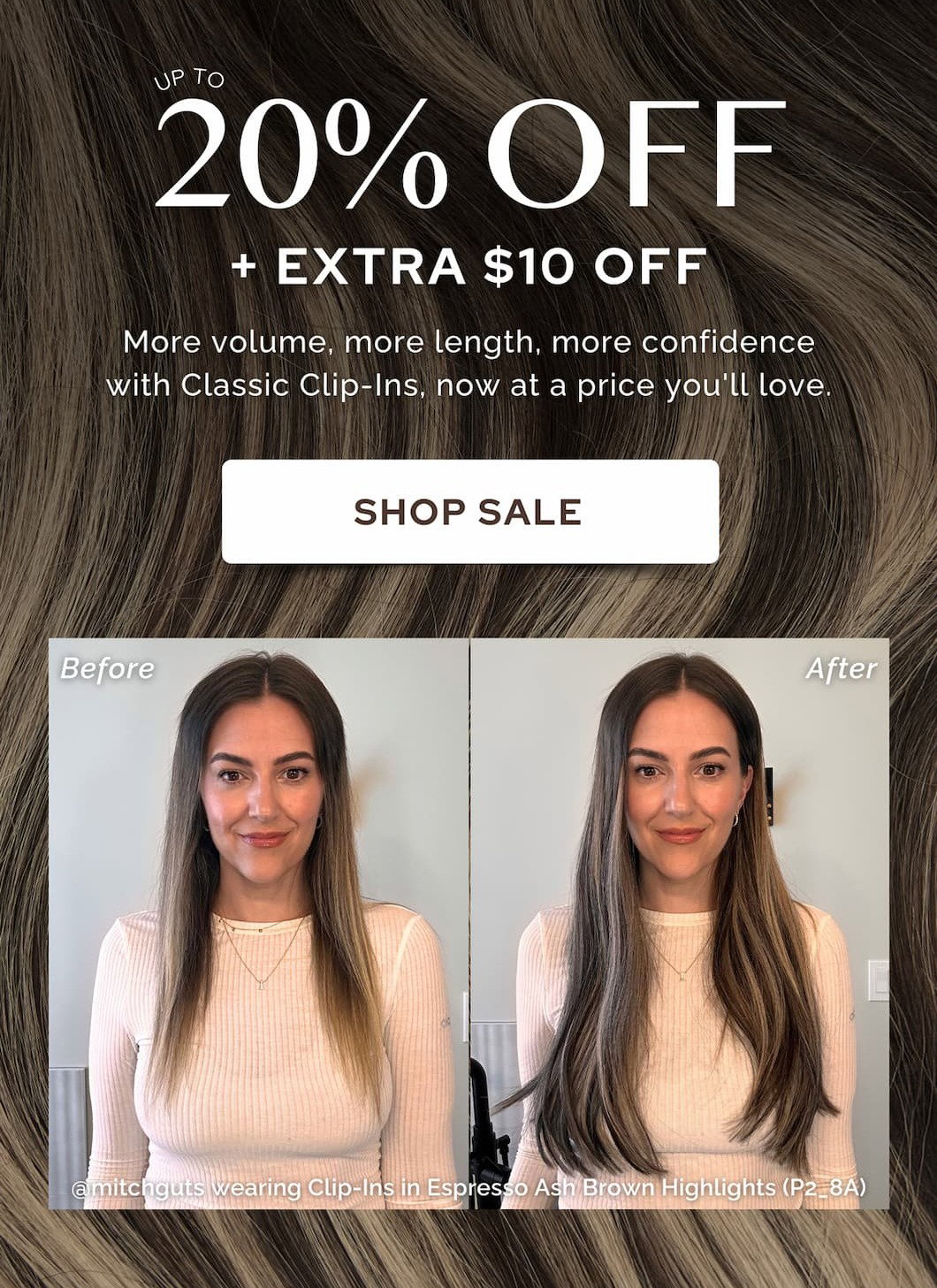 Don’t wait, your classic clip ins order is on the way.