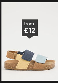 Boys' pastel colour-block suede sandals from £12.