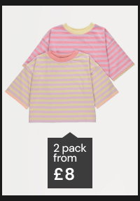 Striped T-shirts 2 pack from £8.