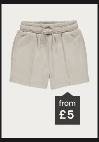 Stone pique textured shorts from £5.