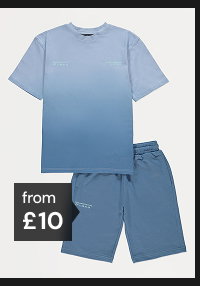 Blue ombre Santa Monica T-shirt and shorts set from £10.