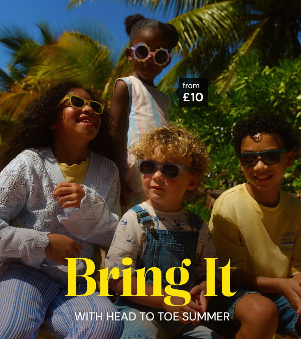 Kids wearing George summer clothing. Bring it with head to toe summer.