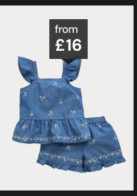 Little Edit floral embroidered top and shorts outfit from £16.