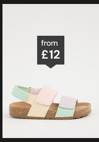 Girls' colour-block suede sandals from £12.