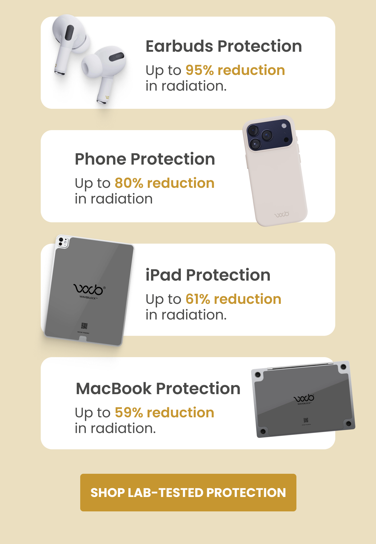 Reduce radiation today
