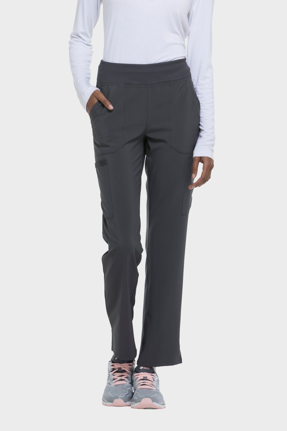 Image of Dickies EDS Essentials Women's Natural Rise Pull-on Cargo Trouser, Pewter