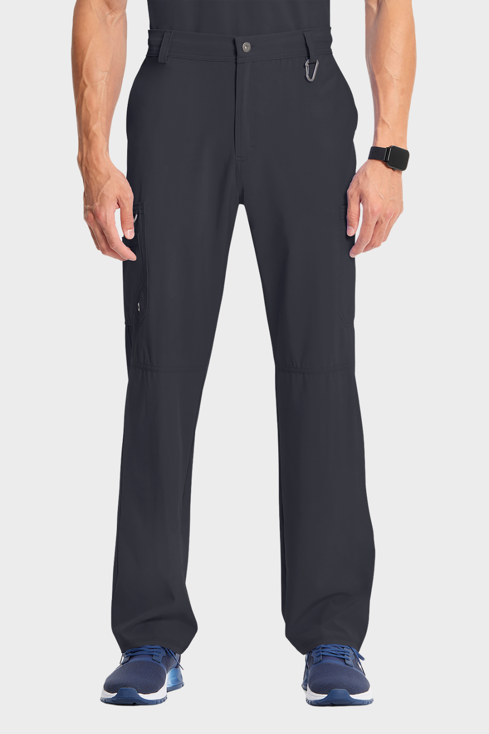 Image of Infinity by Cherokee Men's Fly Front Scrub Trousers, Pewter