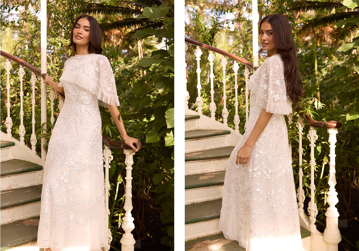Freya Cape Ankle Gown